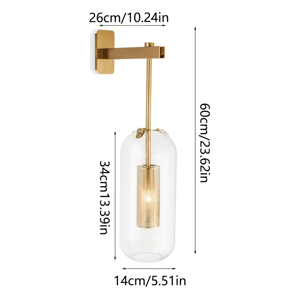 Antique Bronze Long Pole Wall Lamp, Minimalist Creative Wall-Mounted Light, Artistic Home Decor & Ambiance Lamp for Hotel Hallways