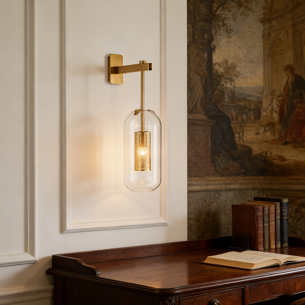 Antique Bronze Long Pole Wall Lamp, Minimalist Creative Wall-Mounted Light, Artistic Home Decor & Ambiance Lamp for Hotel Hallways