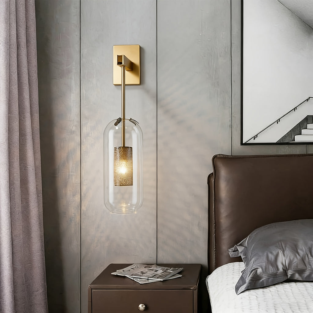 Antique Bronze Long Pole Wall Lamp, Minimalist Creative Wall-Mounted Light, Artistic Home Decor & Ambiance Lamp for Hotel Hallways