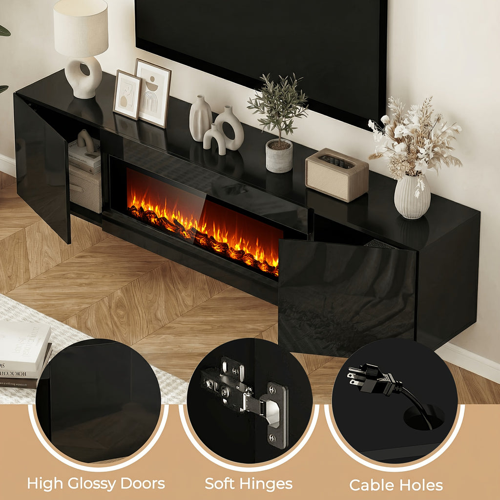 70'' Floating TV Stand, Modern Media Entertainment Center with 36\