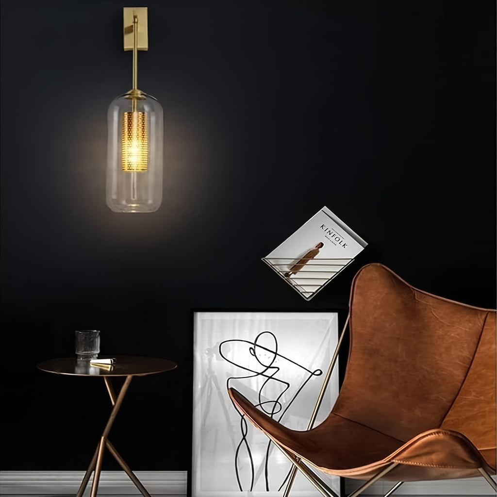 Antique Bronze Long Pole Wall Lamp, Minimalist Creative Wall-Mounted Light, Artistic Home Decor & Ambiance Lamp for Hotel Hallways