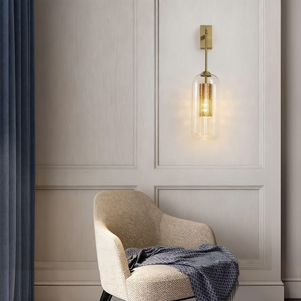Antique Bronze Long Pole Wall Lamp, Minimalist Creative Wall-Mounted Light, Artistic Home Decor & Ambiance Lamp for Hotel Hallways